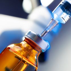 Peptide and a syringe
